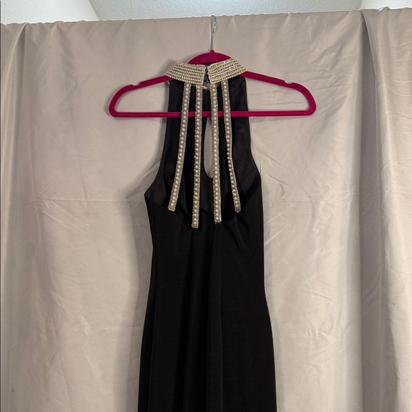 ✨ Alex Evenings Black Beaded Collar Gown – Size 10 ✨ - Picture 8 of 12